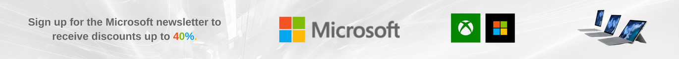 Microsoft Discount code banner