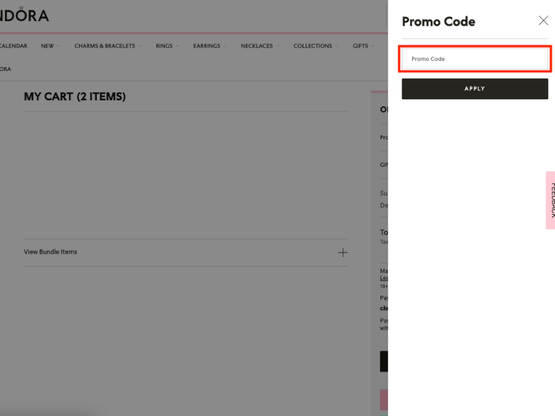 Pandora discount code