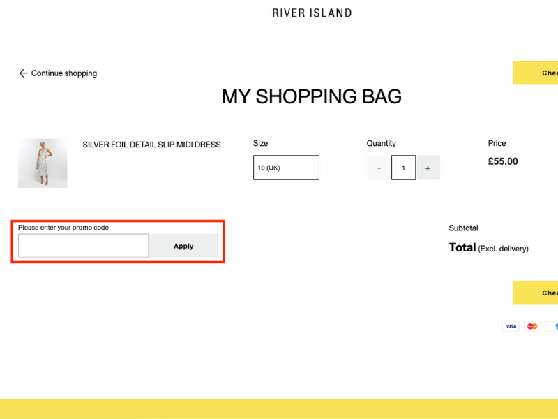 River Island discount code