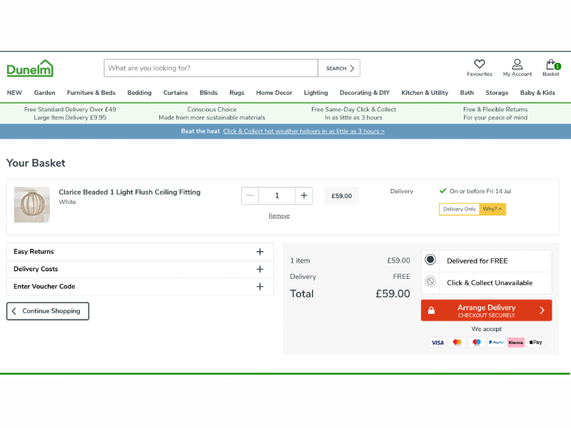 Dunelm discount code