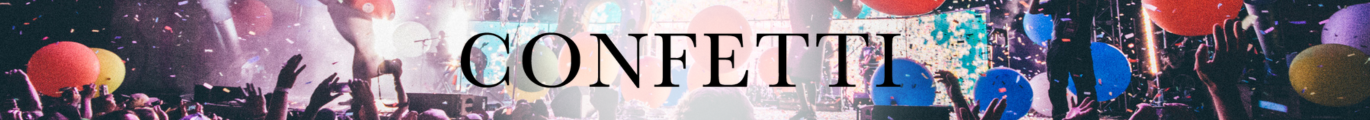 Confetti Discount code banner