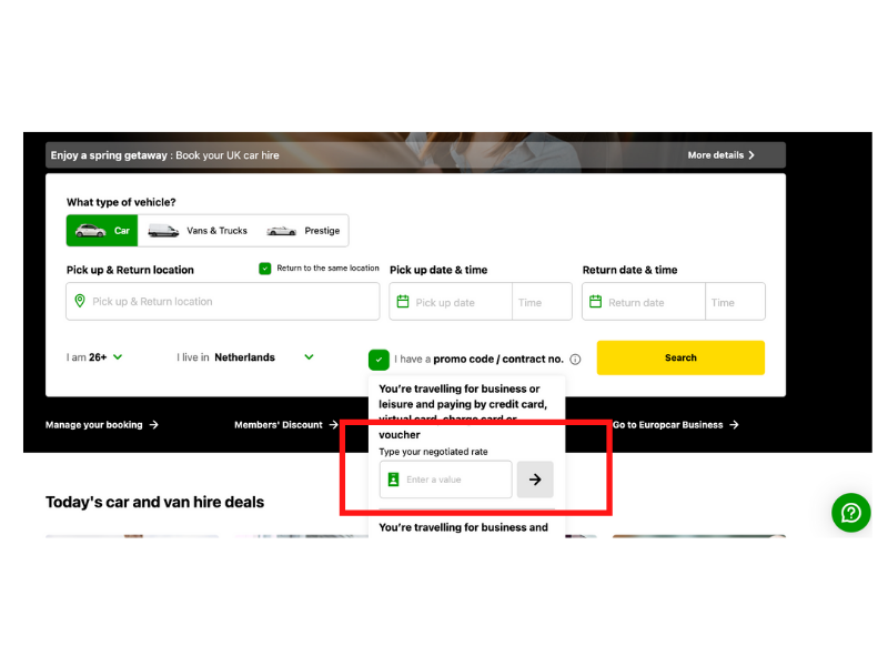 Europcar discount code